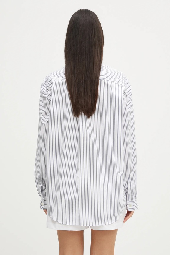 Odzież Sporty & Rich koszula bawełniana Src Oversized SI006606302ST02 niebieski