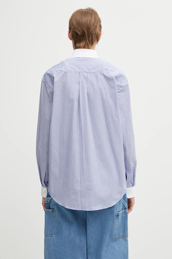 Одяг Бавовняна сорочка Sporty & Rich Src Oversized SI019606302ST02 блакитний