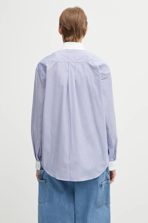 Одяг Бавовняна сорочка Sporty & Rich Src Oversized SI019606302ST02 блакитний