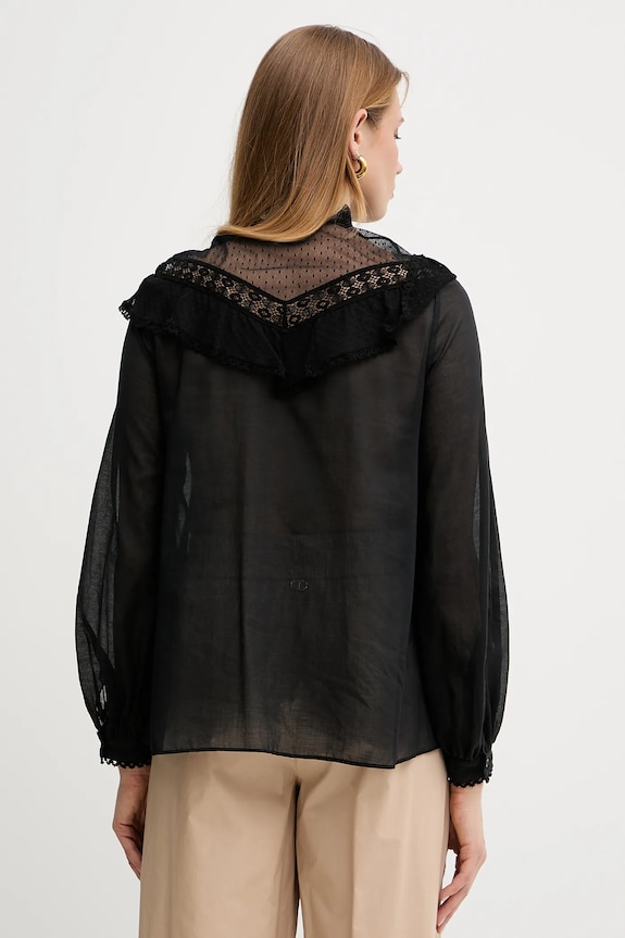 Odzież Weekend Max Mara koszula bawełniana 2515111013600 czarny