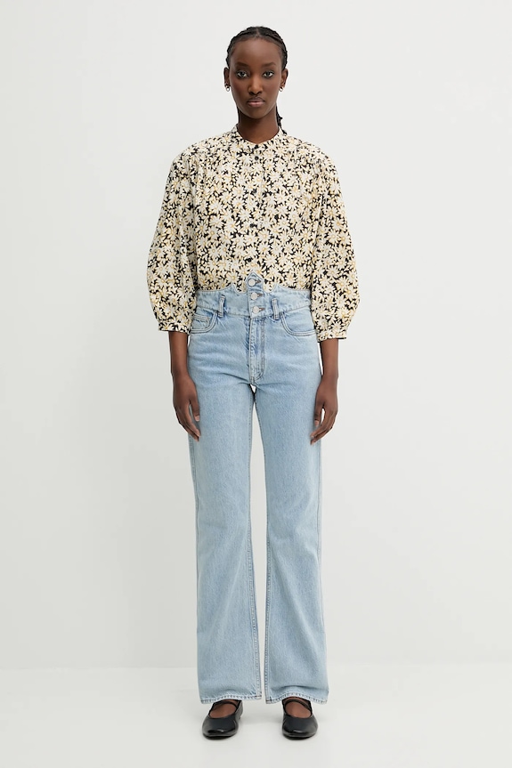 Pamučna košulja Maison Kitsuné Maxi Sleeve OW00417WC5048 crna
