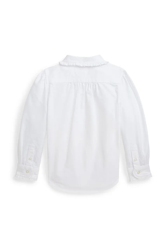 Детская хлопковая рубашка Polo Ralph Lauren 312929954001 белый SS25