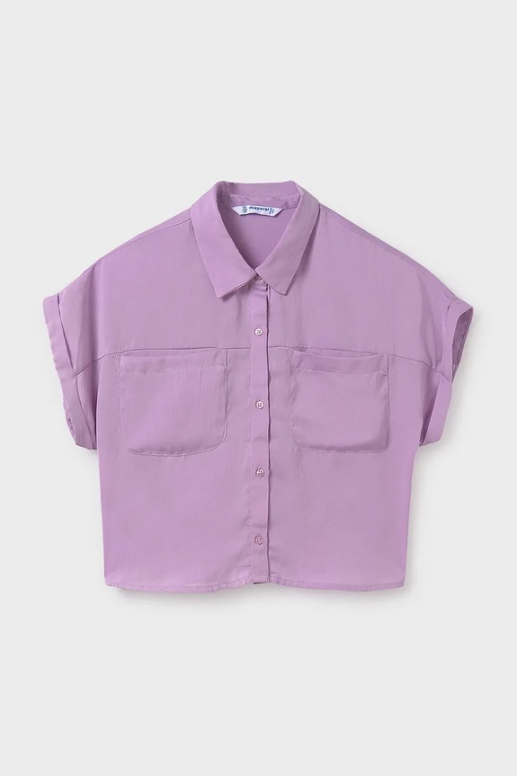 Mayoral camicia per bambini 6147.8E.Junior.PPYA violetto SS25