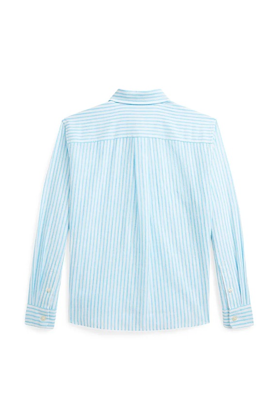 Детская льняная рубашка Polo Ralph Lauren 313964539002 голубой SS25