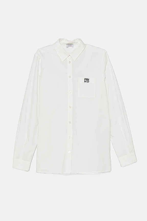 Pinko cămașă de bumbac pentru copii KFCA003.0.CA015 alb SS25