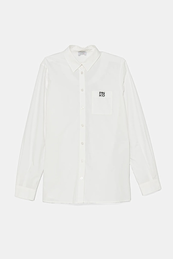 Pinko cămașă de bumbac pentru copii KFCA003.0.CA015 alb SS25