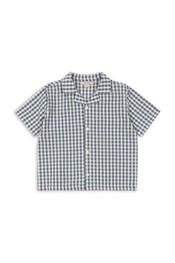 Dječja pamučna košulja Konges Sløjd KIM SS SHIRT GOTS KS102301 plava SS25