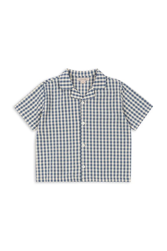 Dječja pamučna košulja Konges Sløjd KIM SS SHIRT GOTS KS102301 plava SS25