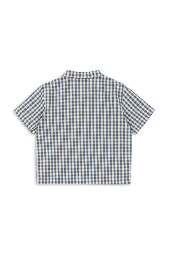 Dječaci Dječja pamučna košulja Konges Sløjd KIM SS SHIRT GOTS KS102301 plava