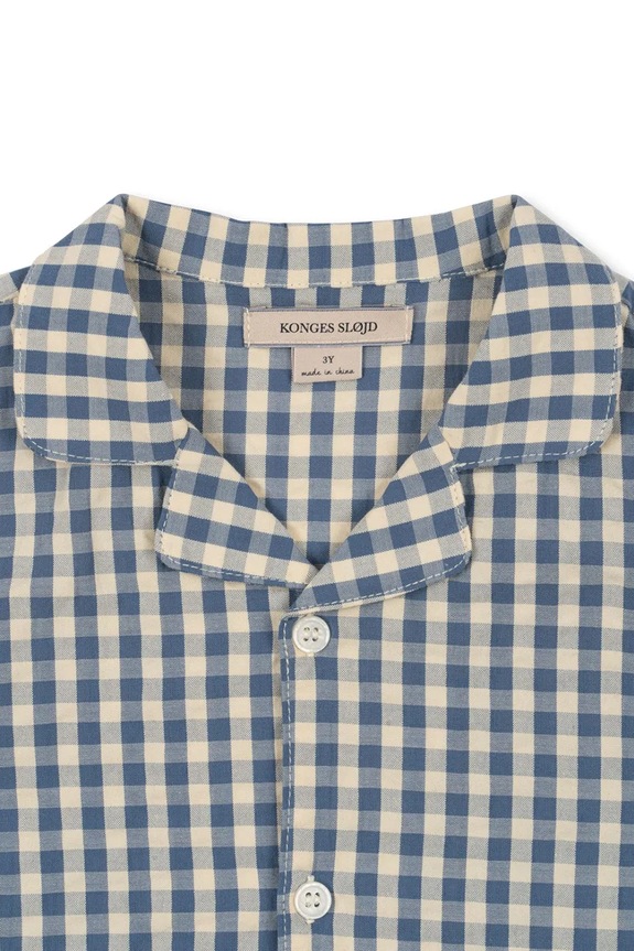 Dječja pamučna košulja Konges Sløjd KIM SS SHIRT GOTS plava KS102301