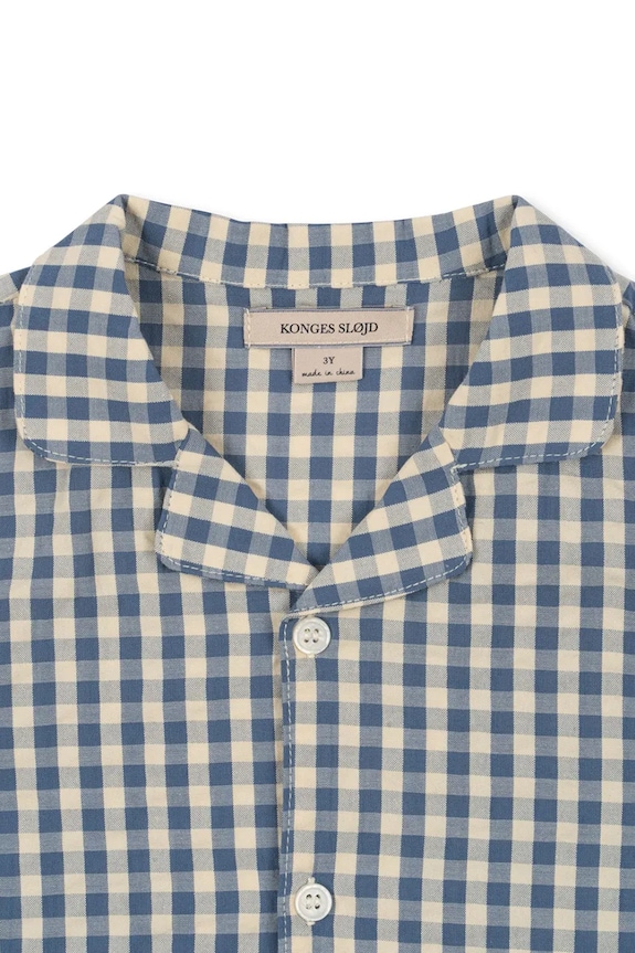 Dječja pamučna košulja Konges Sløjd KIM SS SHIRT GOTS plava KS102301