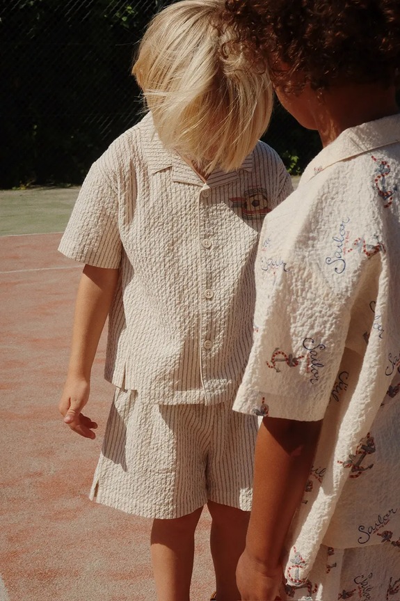 Konges Sløjd cămașă ELLIOT SS SHIRT GOTS casual albastru KS103069