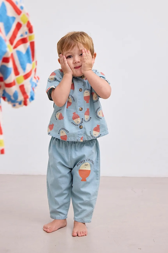 Bobo Choses cămașă din bumbac pentru bebeluși Morning Egg 125AB026