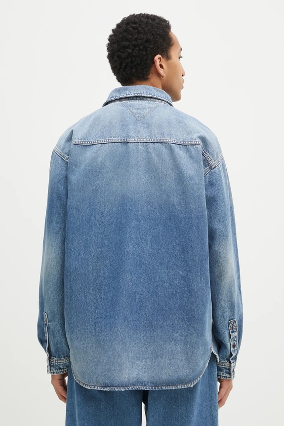 Odzież Tommy Jeans koszula jeansowa DM0DM20650 niebieski
