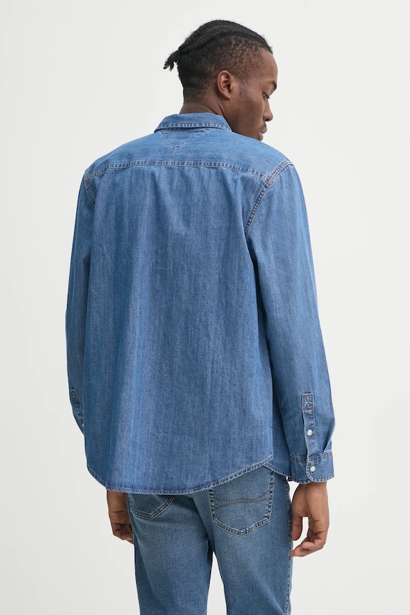 Tommy Jeans koszula jeansowa niebieski DM0DM21102