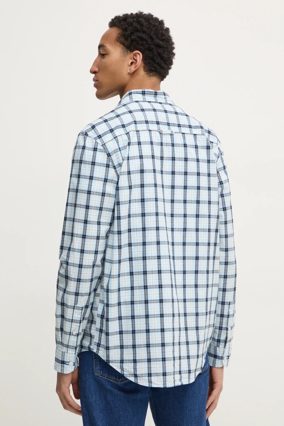 Odzież Tommy Jeans koszula bawełniana DM0DM21115 niebieski