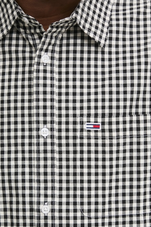 Bavlněná košile Tommy Jeans DM0DM21115 černá