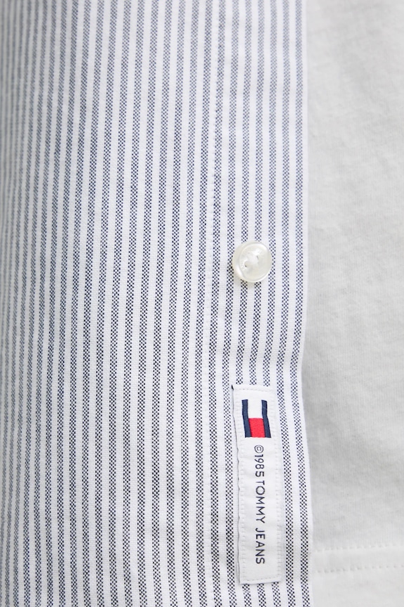 Bavlnená košeľa Tommy Jeans DM0DM20668 sivá