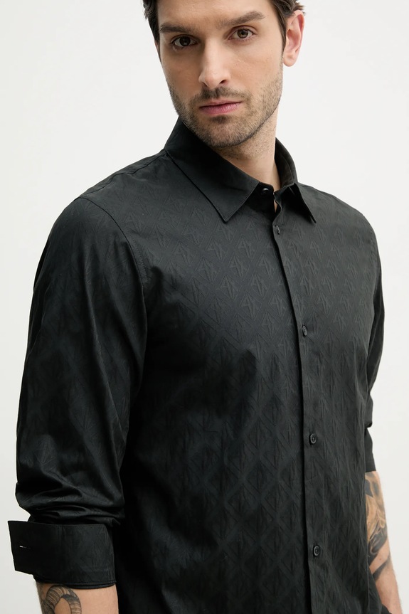 Armani Exchange camicia in cotone verde XM000197.AF12179