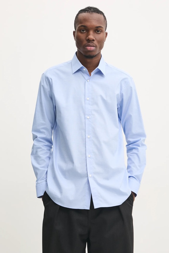 HUGO camicia in cotone regolare blu 50534077