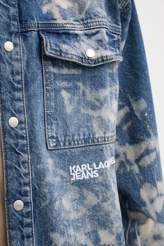 Karl Lagerfeld Jeans koszula jeansowa A1M16013 niebieski