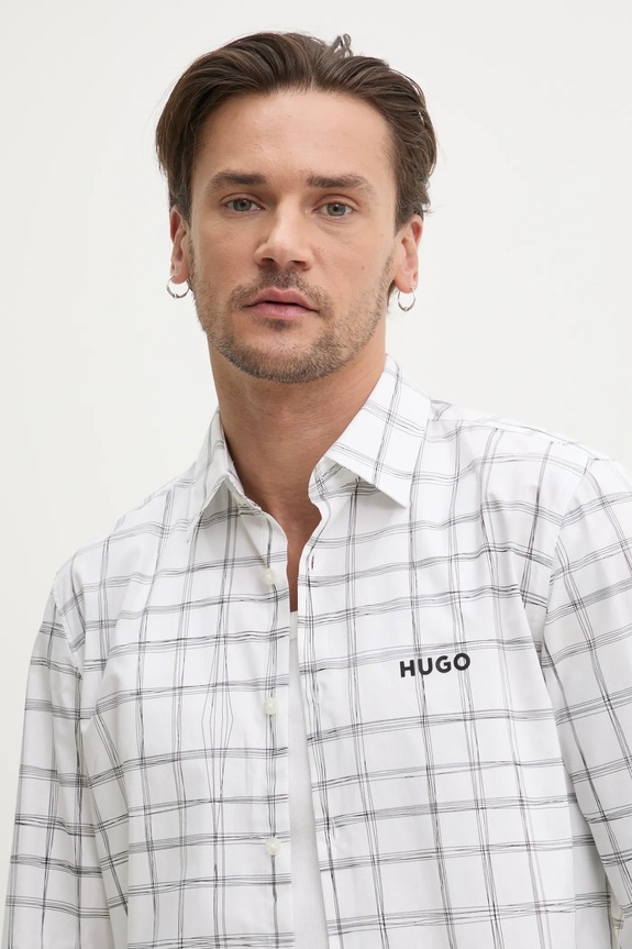 HUGO koszula bawełniana biały 50534286