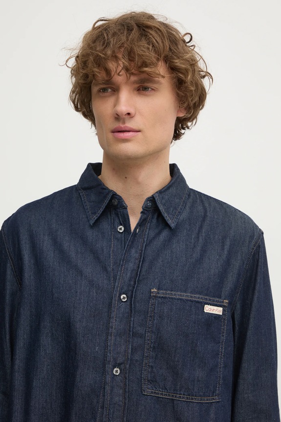 Calvin Klein Jeans koszula J30J326584 granatowy