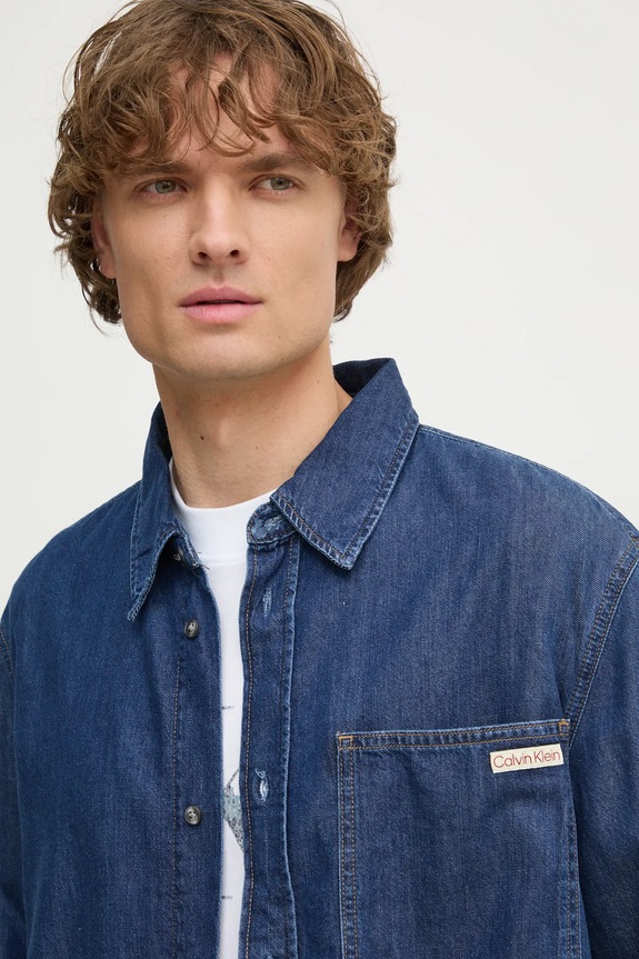 Calvin Klein Jeans camasa jeans albastru J30J327022