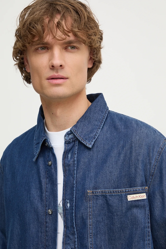 Calvin Klein Jeans camasa jeans albastru J30J327022