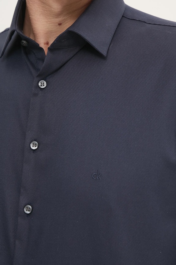 Πουκάμισο Calvin Klein K10K114326 σκούρο μπλε SS25