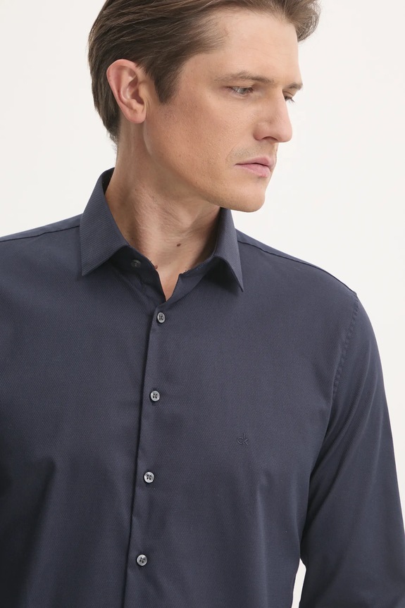 Πουκάμισο Calvin Klein K10K114326 σκούρο μπλε