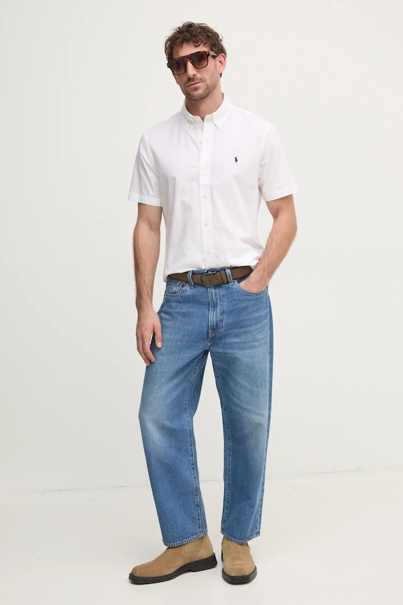 Polo Ralph Lauren camicia in cotone 710945315 beige SS25