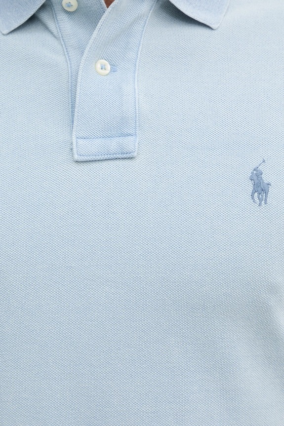 Βαμβακερό μπλουζάκι πόλο Polo Ralph Lauren 710970582 μπλε
