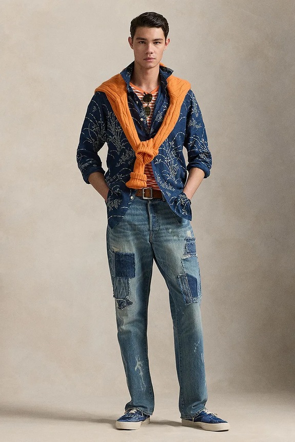 Oblečení Lněná košile Polo Ralph Lauren 710957840 modrá