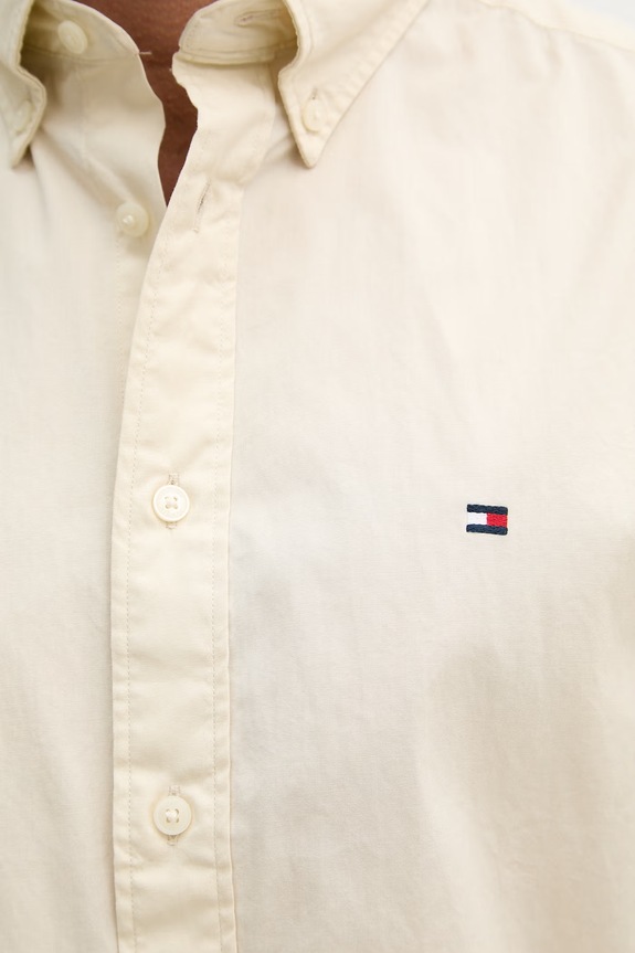 Tommy Hilfiger moška bombažna srajca MW0MW37550 bež
