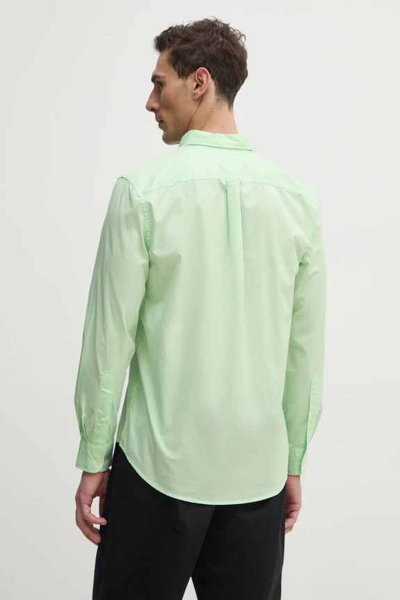 Îmbrăcăminte Tommy Hilfiger Cămașă bărbați din bumbac MW0MW37550 verde