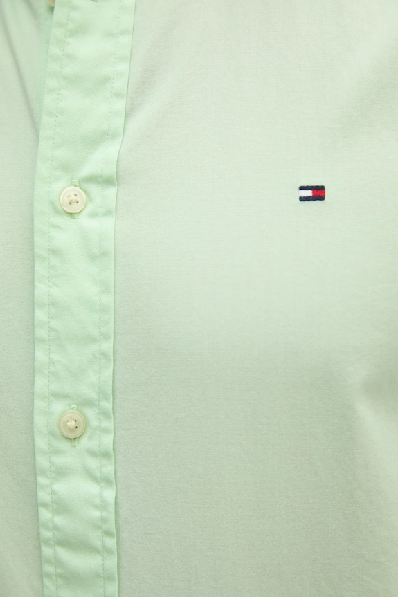 Tommy Hilfiger Cămașă bărbați din bumbac MW0MW37550 verde