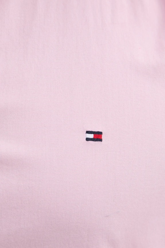 Tommy Hilfiger košile pánská bavlněná MW0MW37550 růžová SS26