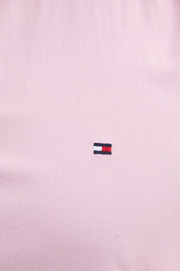 Tommy Hilfiger košile pánská bavlněná MW0MW37550 růžová SS26