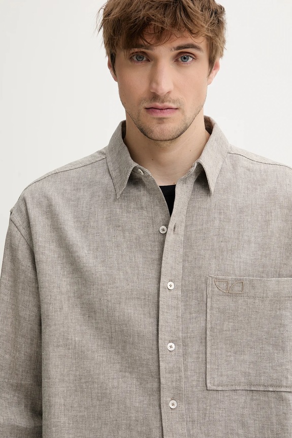 IRO camicia di lino beige MP18ARIC