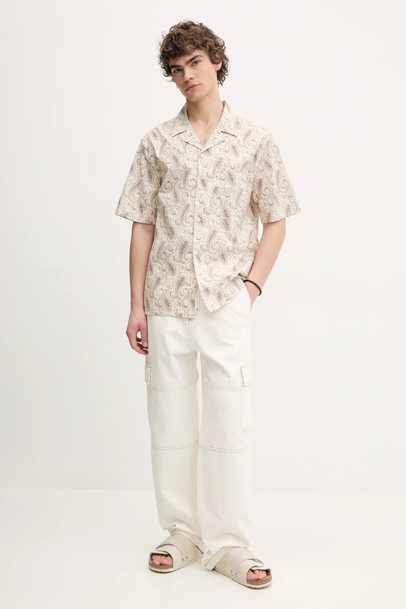 Pamučna košulja IRO MP18CONSTANS bež SS25