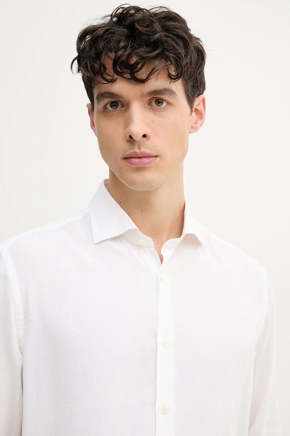 Βαμβακερό πουκάμισο Paul&Shark λευκό 25413116CF