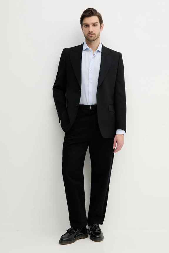 Βαμβακερό πουκάμισο Paul&Shark 25413116CF μπλε SS25