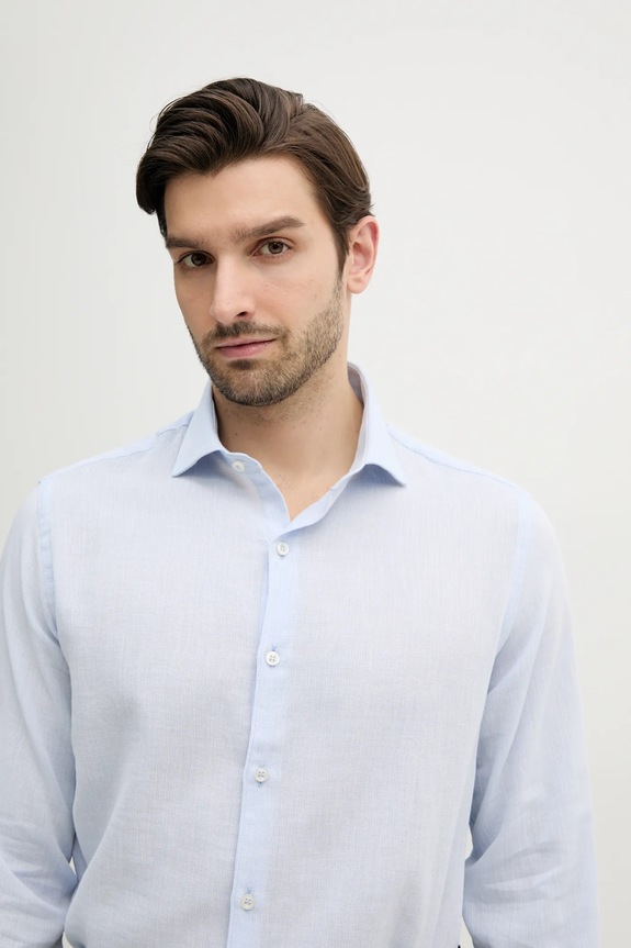 Βαμβακερό πουκάμισο Paul&Shark μπλε 25413116CF