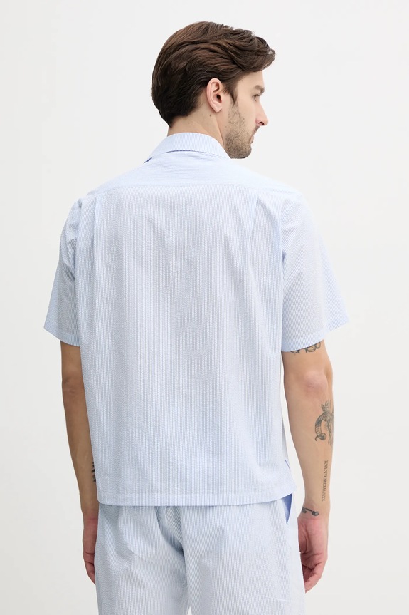 Ρούχα Βαμβακερό πουκάμισο Paul&Shark 25413289 μπλε