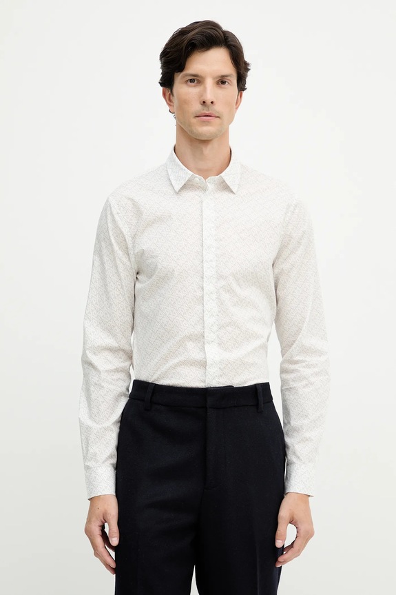 Риза Armani Exchange вталена бял XM000625.AF13184