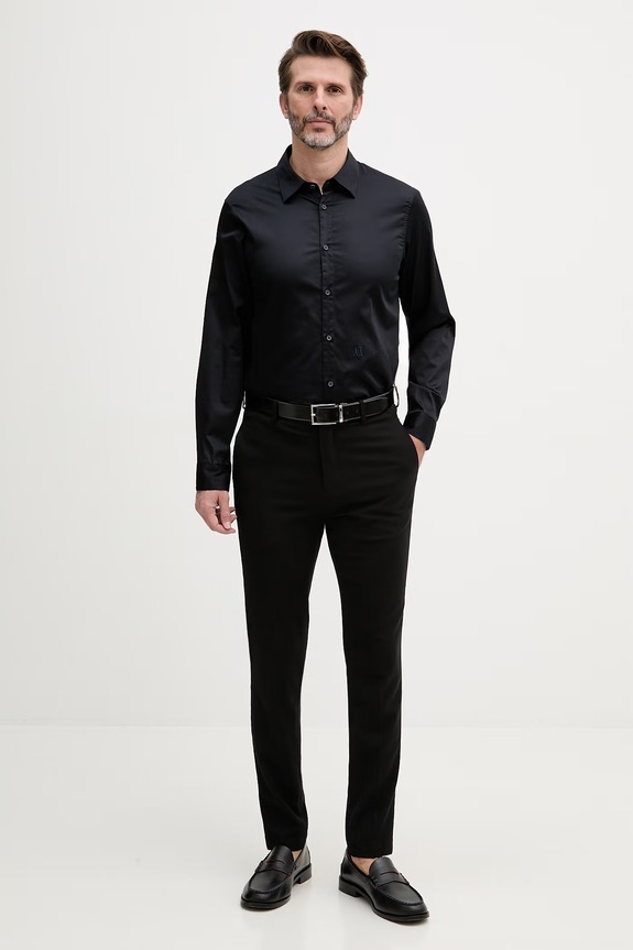 Armani Exchange koszula męska bawełniana z elastanem XM000339.AF10192.NOS granatowy AA00