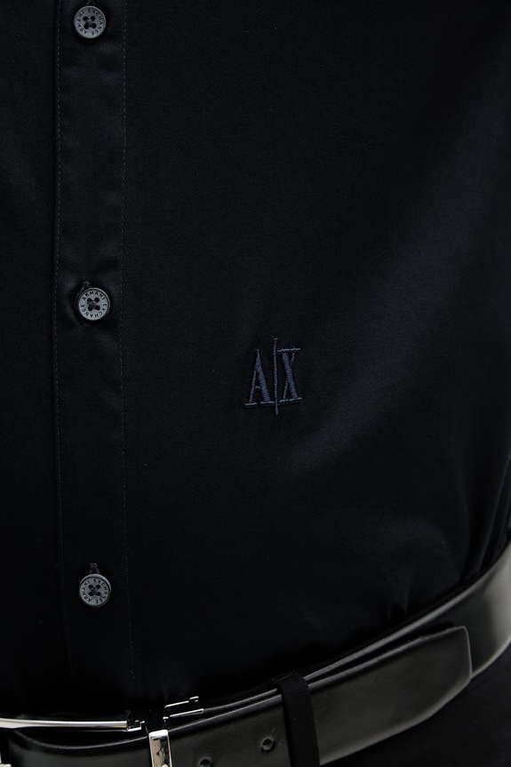 Armani Exchange koszula męska bawełniana z elastanem XM000339.AF10192.NOS granatowy