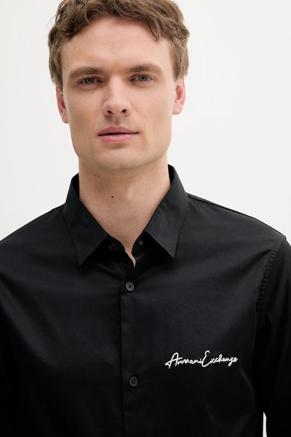 Armani Exchange cămașă negru XM001224.AF10192.NOS