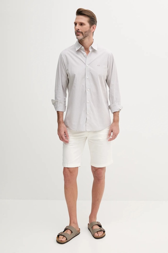 Bombažna srajca Armani Exchange XM000445.AF13007 siva SS25